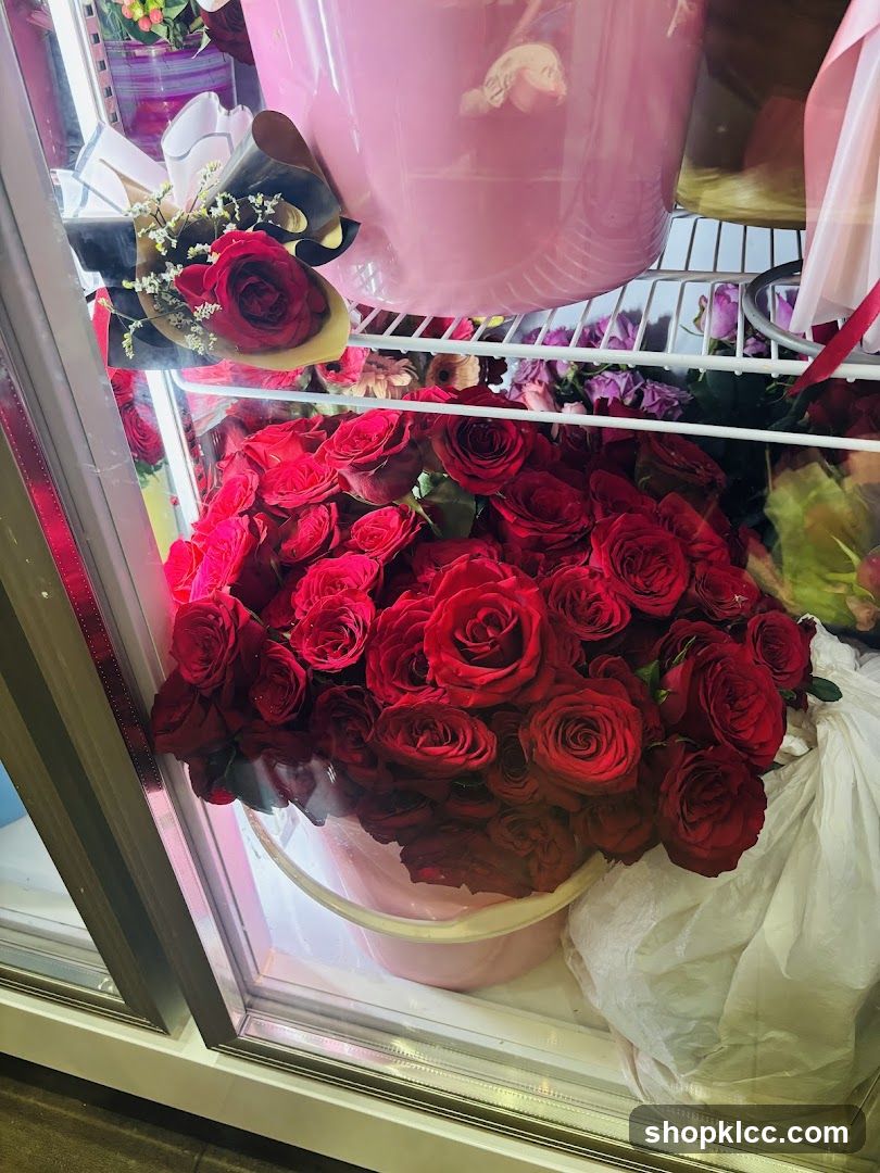 Bucket of Red Roses