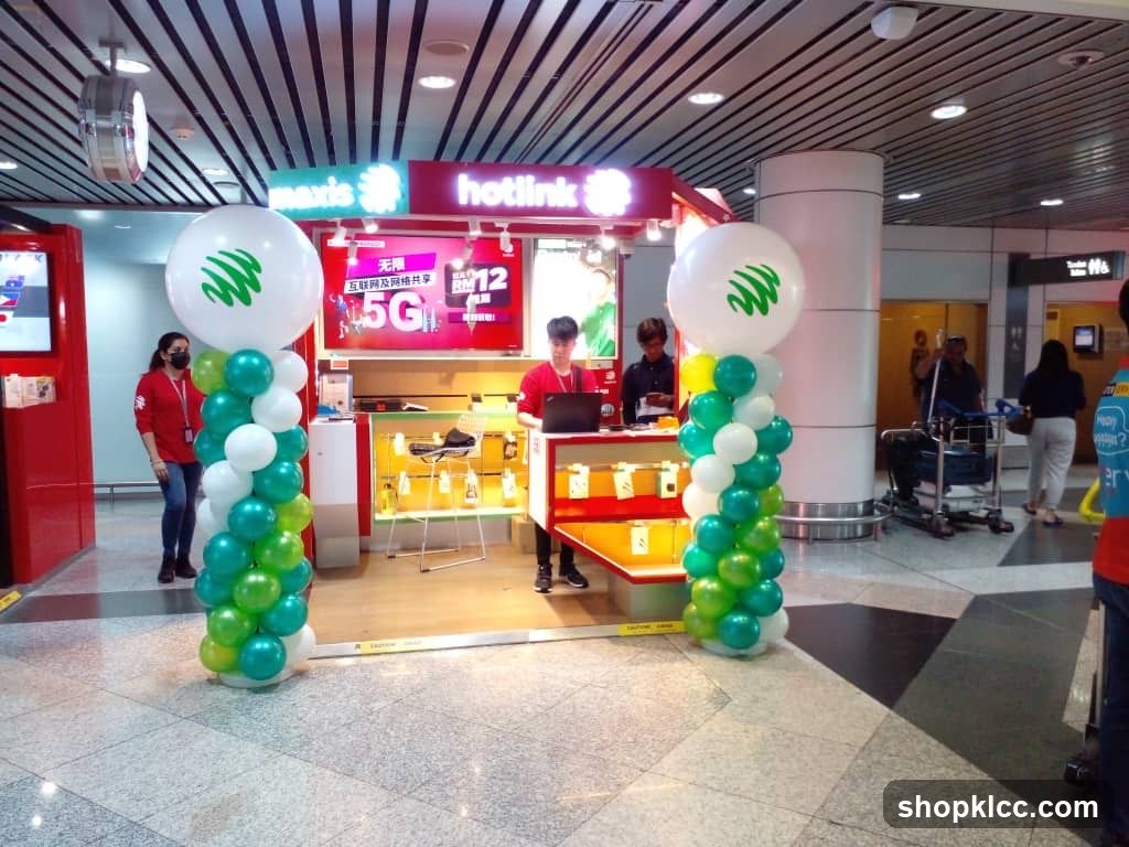 Telecommunications Kiosk with Balloons