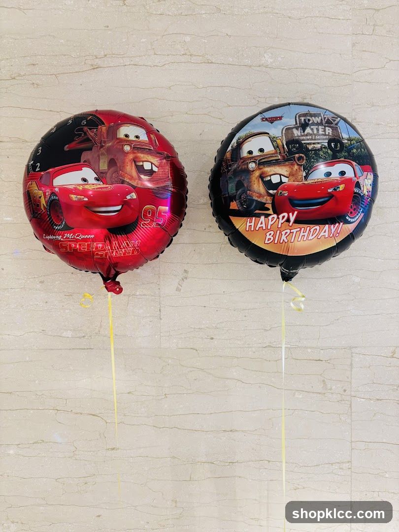 Cars themed balloons