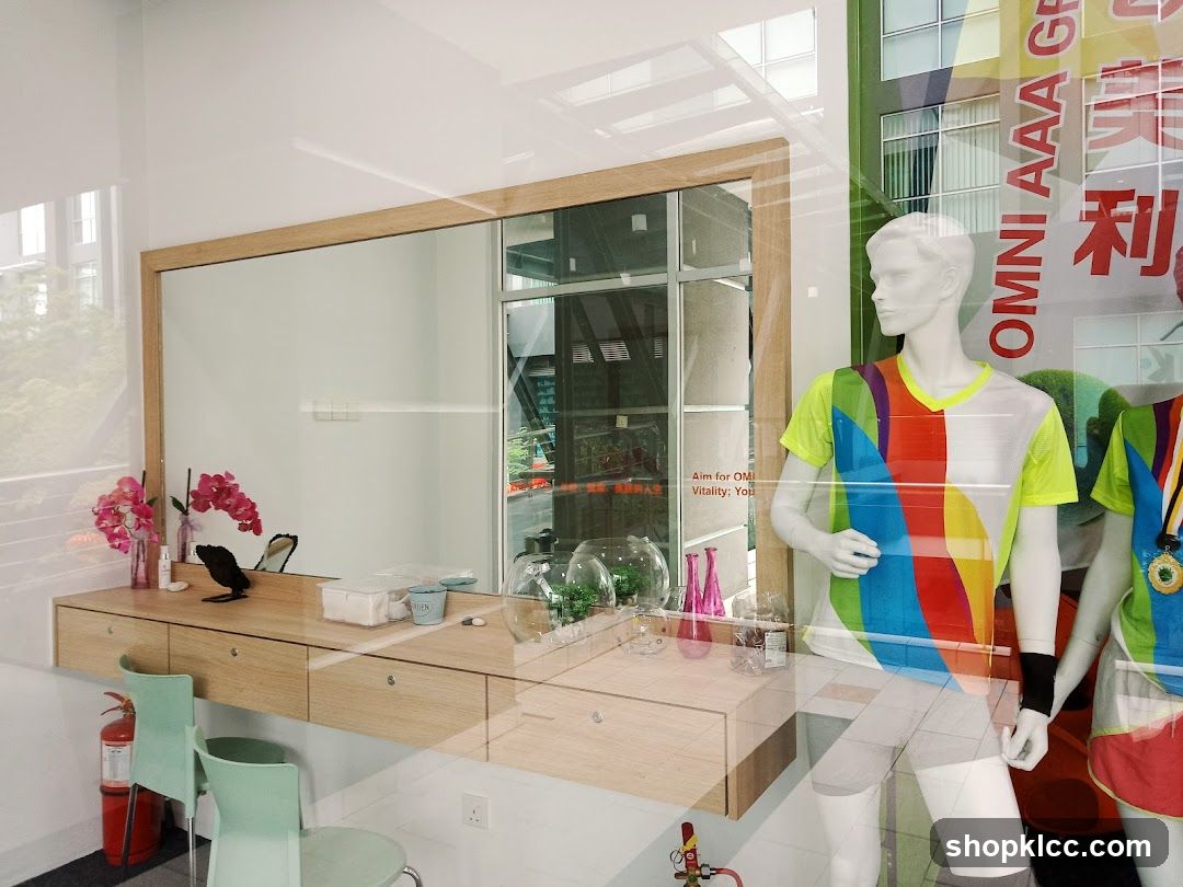 Fashion Store Interior with Mannequins and Vanity Mirror
