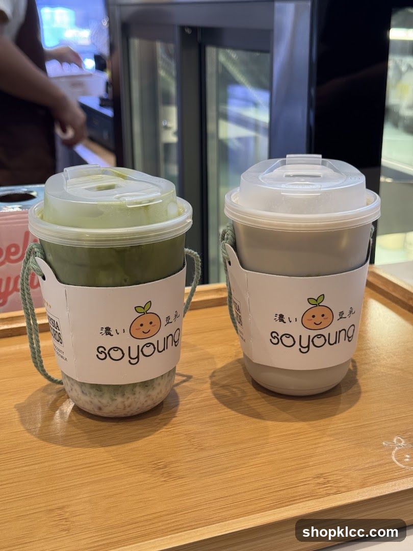 Two drinks on a tray