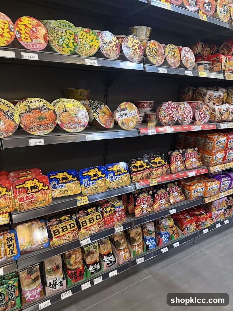 Instant Noodle Shelf Display