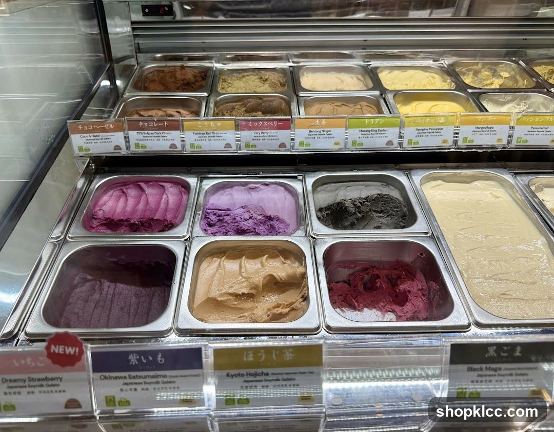 Assortment of Gelato Flavors