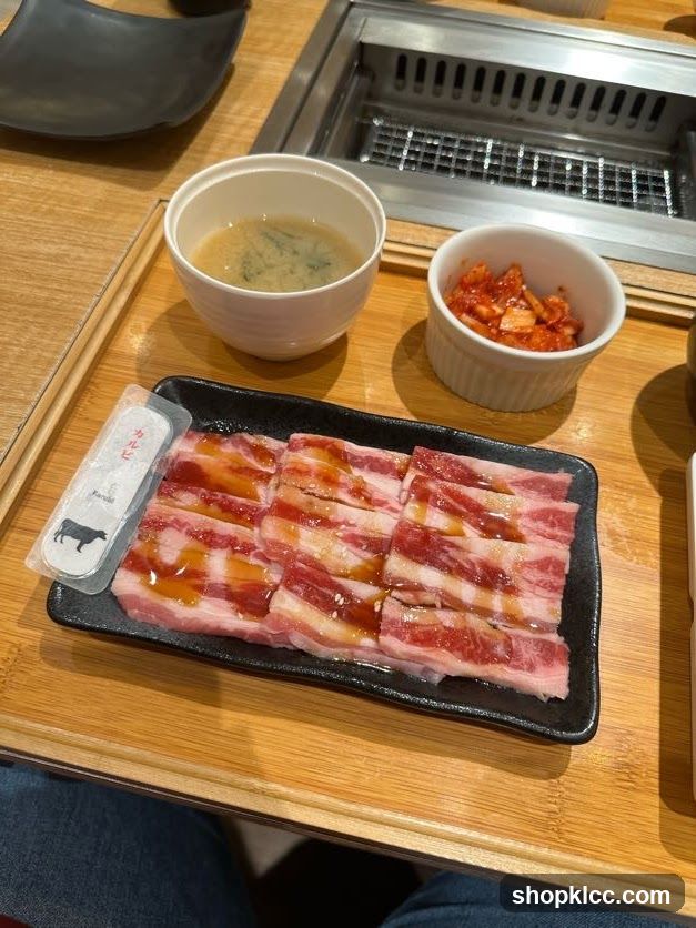 Marinated Beef Slices with Sides