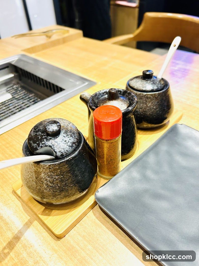 Table Setting with Condiments