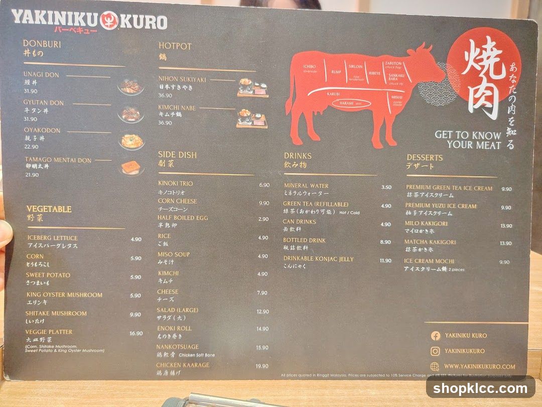 YAKINIKU KURO Menu