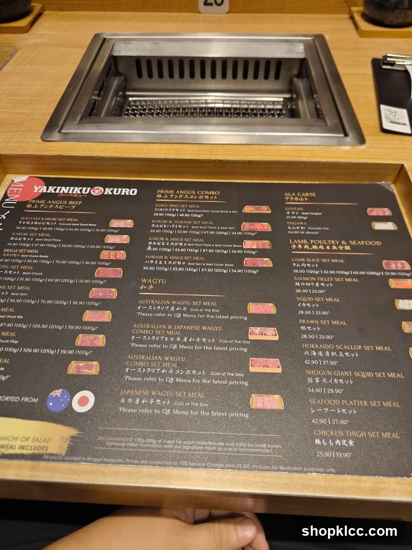 YAKINIKU KURO MENU