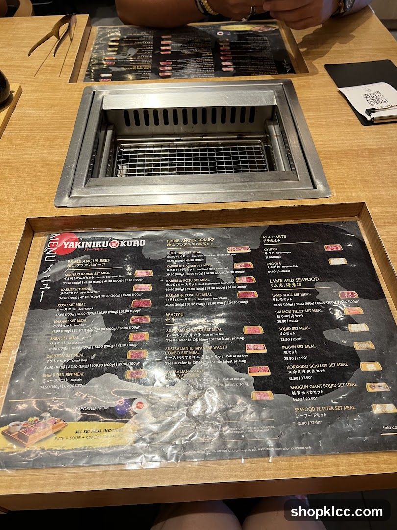 YAKINIKU KURO MENU