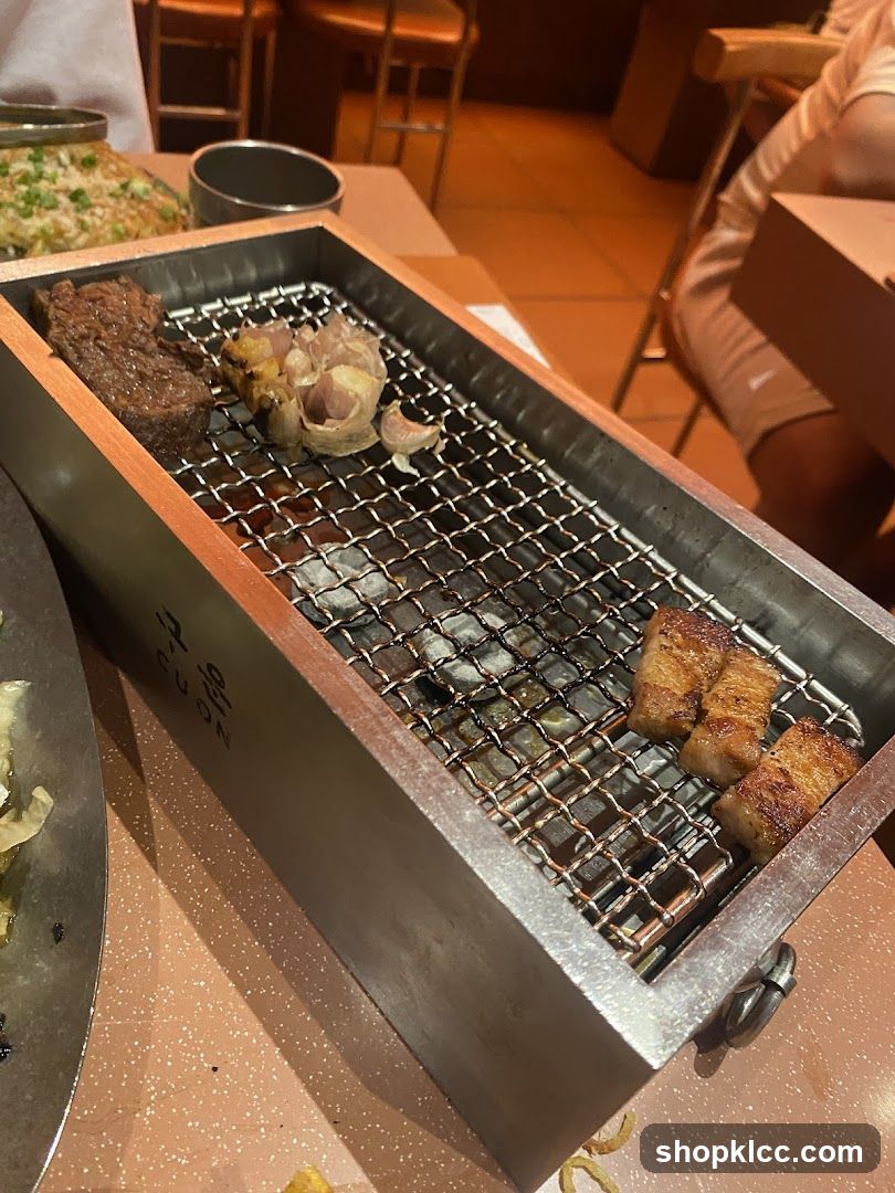 Grilling Meat and Garlic