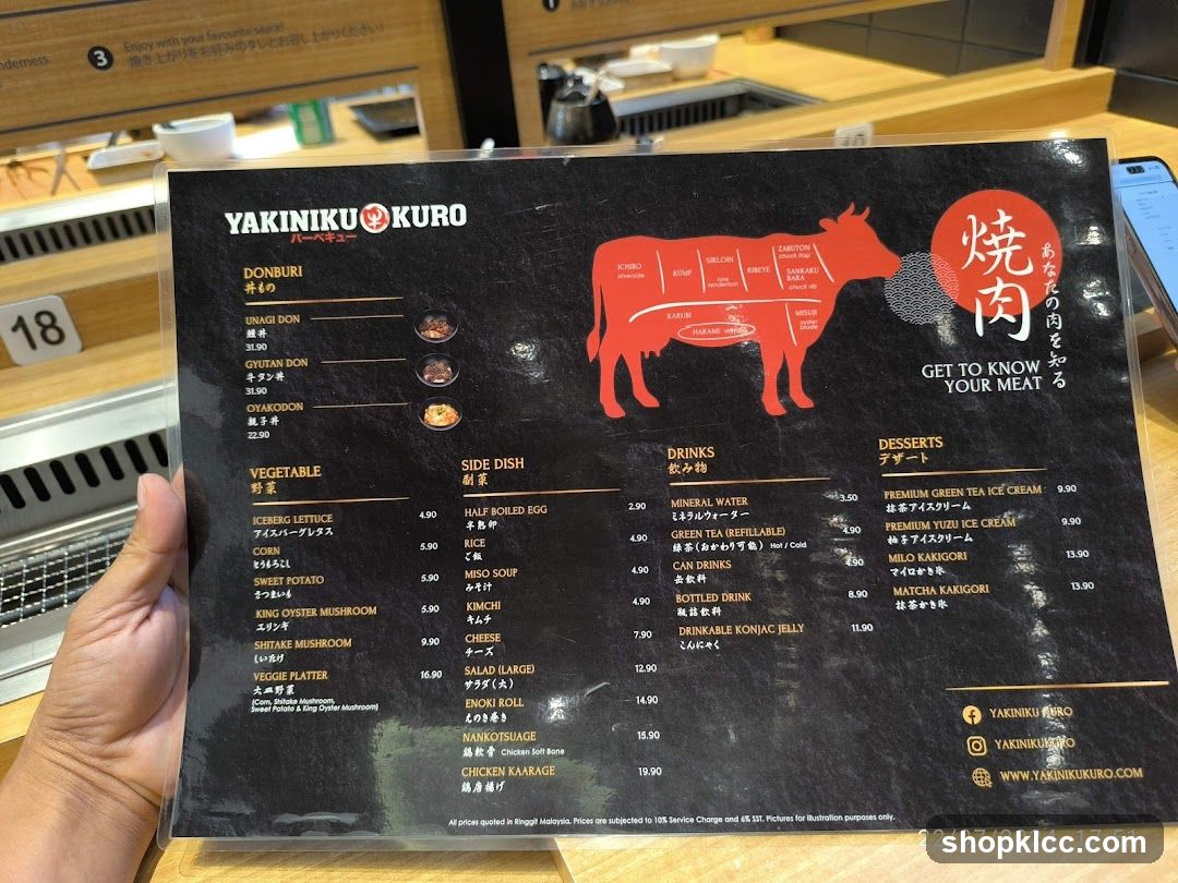 YAKINIKU KURO Menu