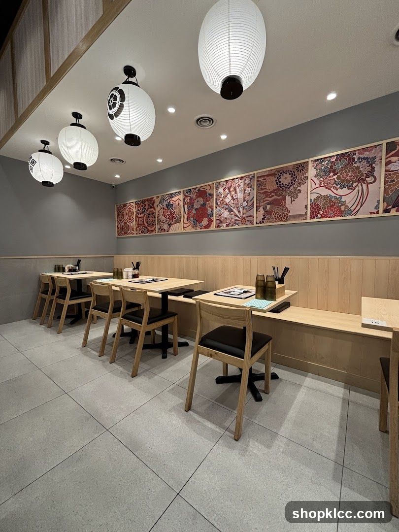 Restaurant Interior with Japanese Lanterns