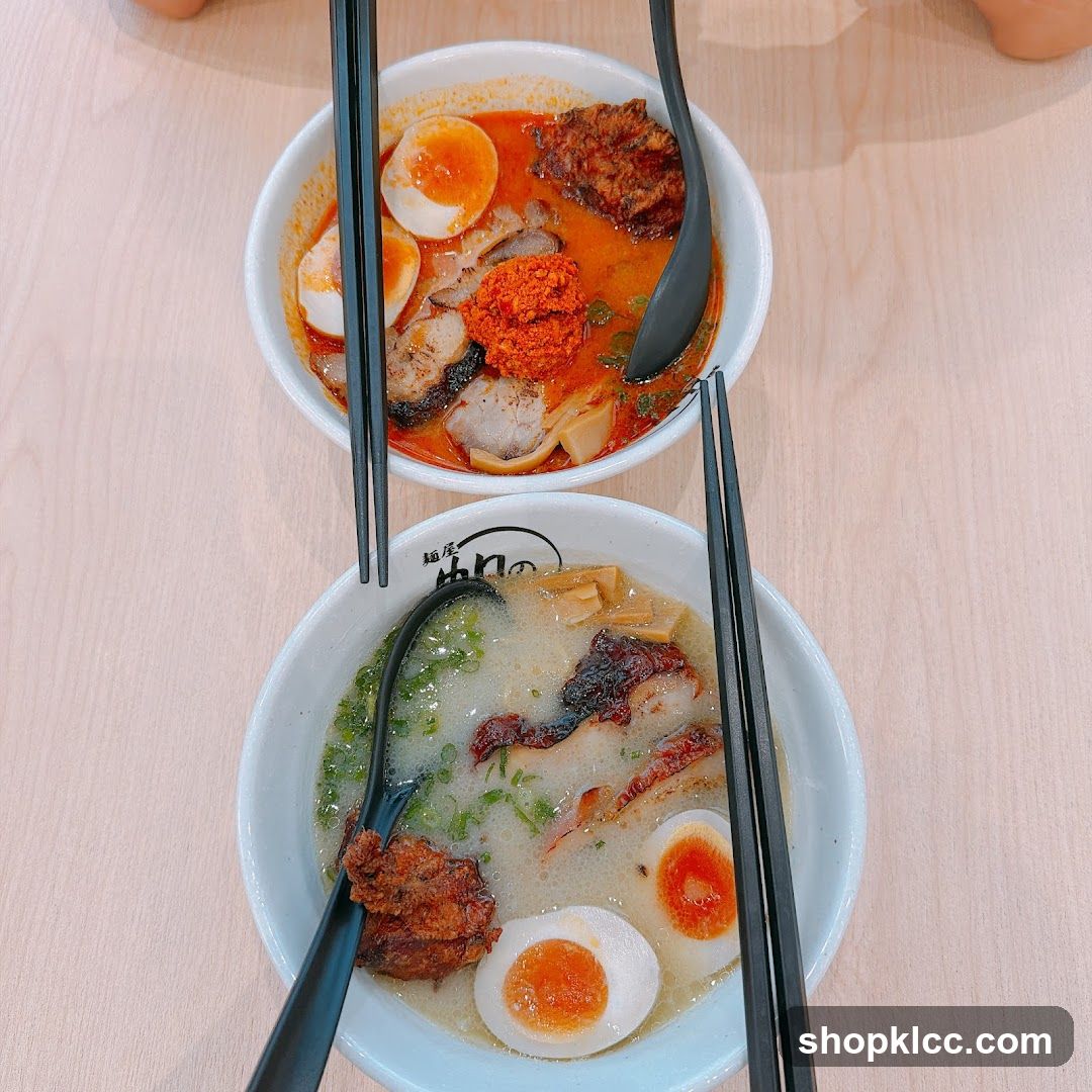 Two bowls of ramen