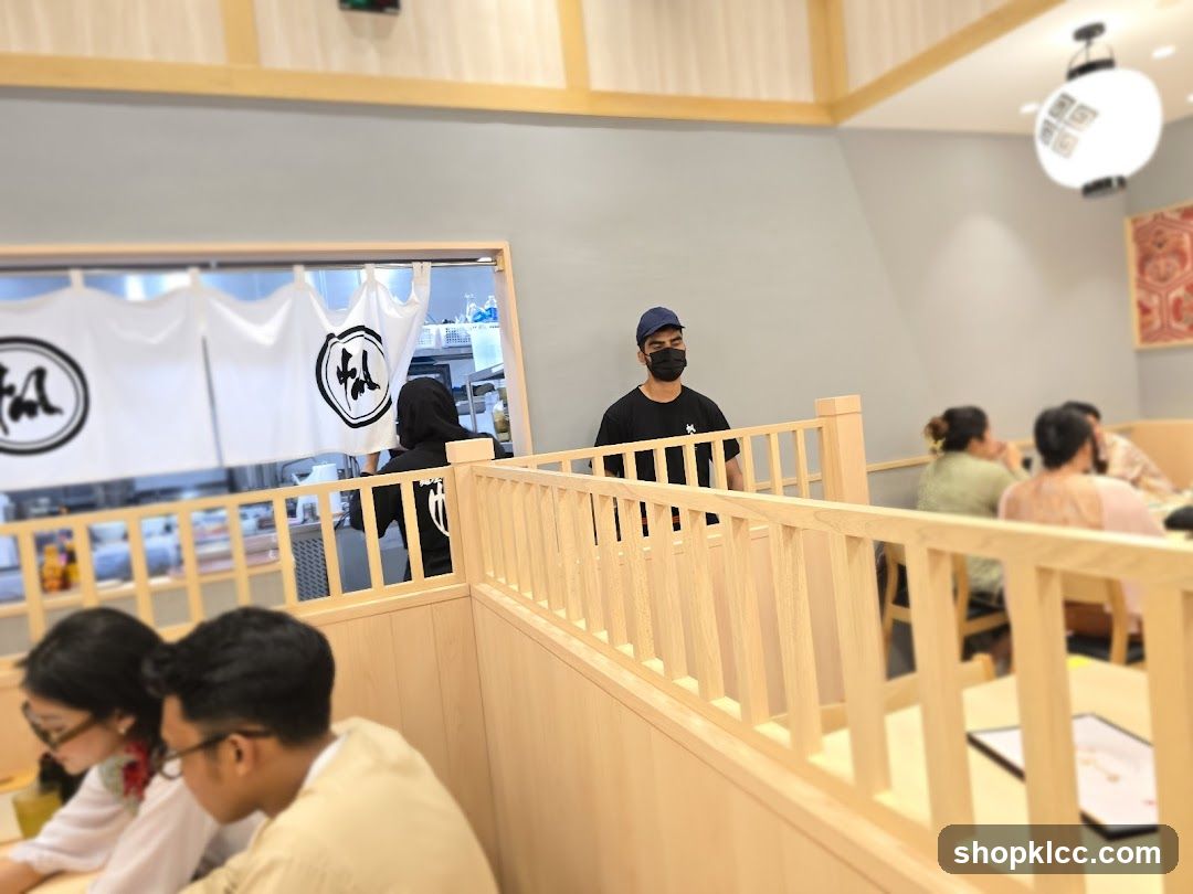 Restaurant Interior with Staff and Diners