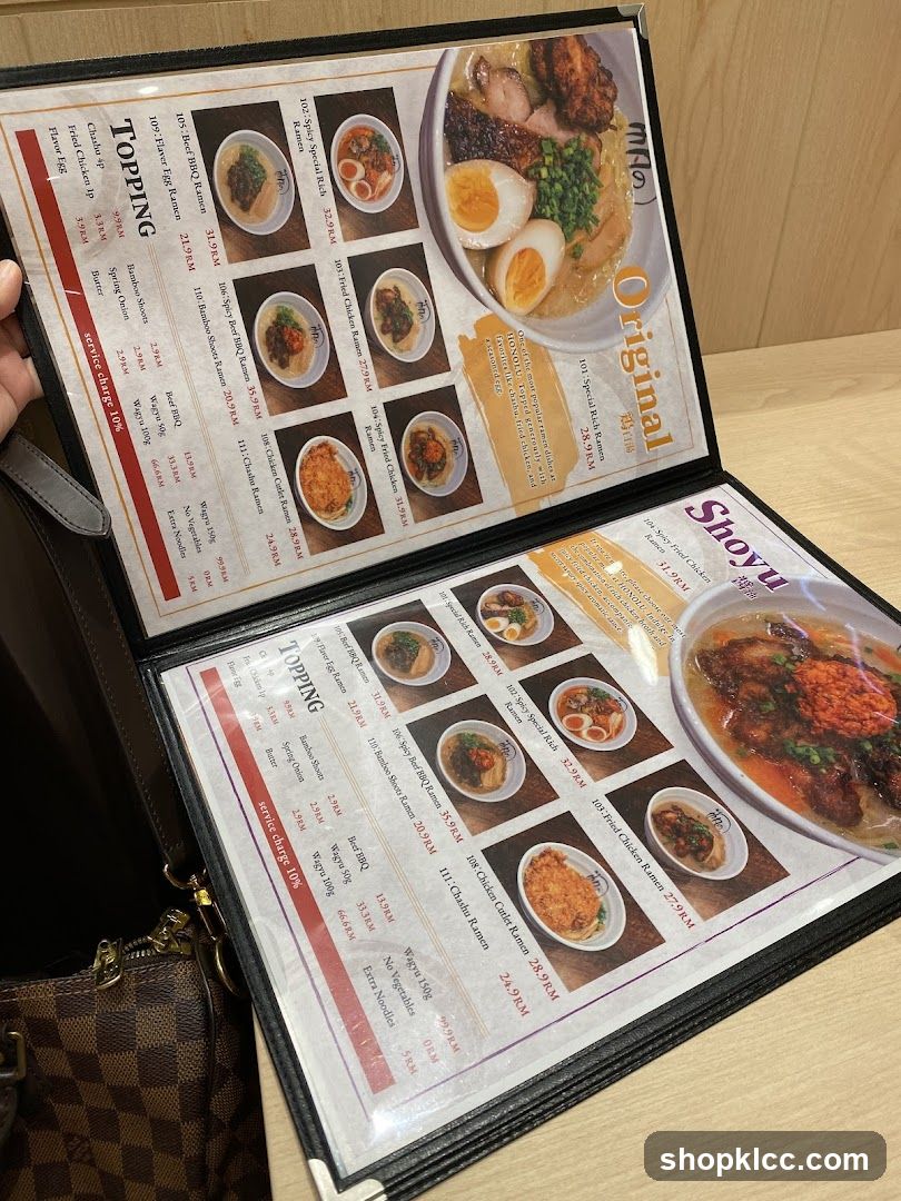 Ramen Menu