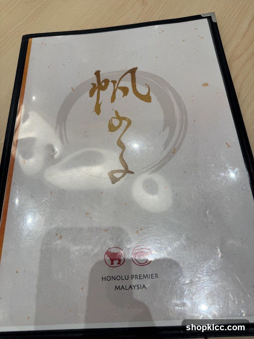 Honolulu Premier Malaysia Menu