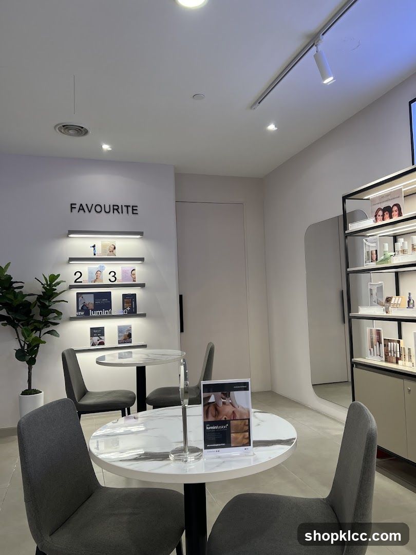 Waiting Area with Display Shelves