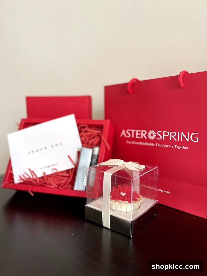 Gift Box with Cupcake and Skincare Products