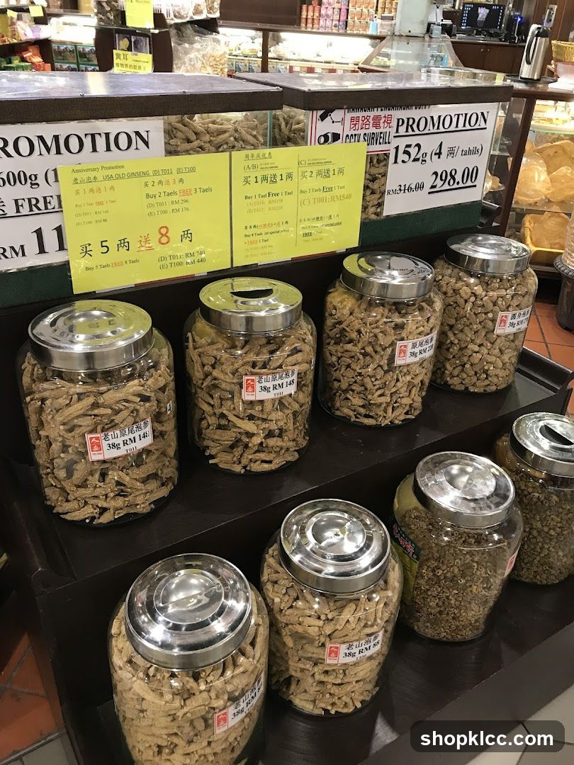 Promotional Display of Ginseng Products