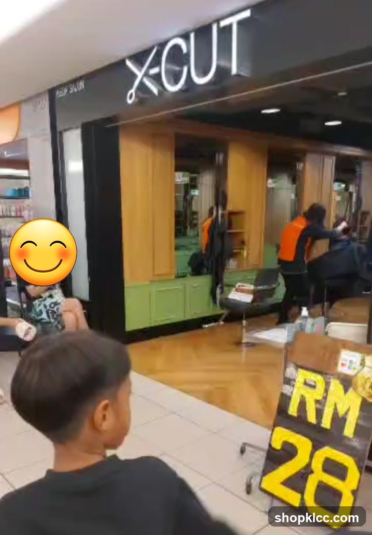 Hair Salon Interior with Pricing Sign