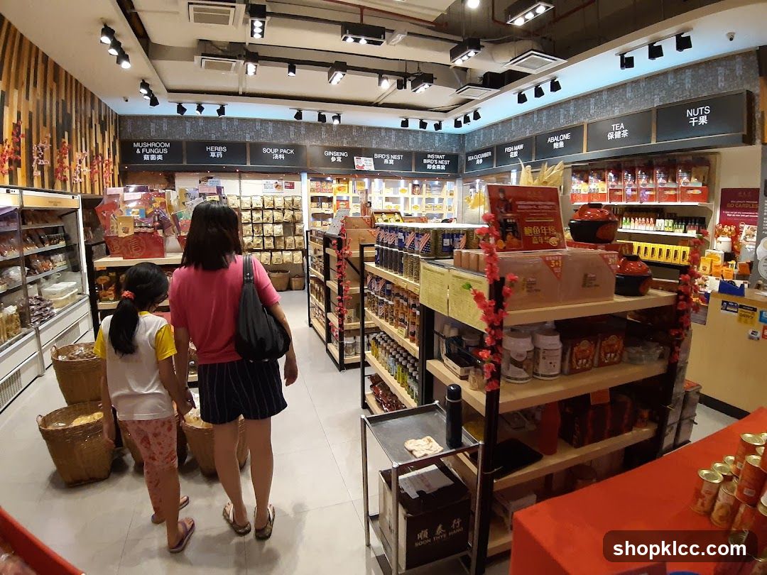 Interior of a health food store