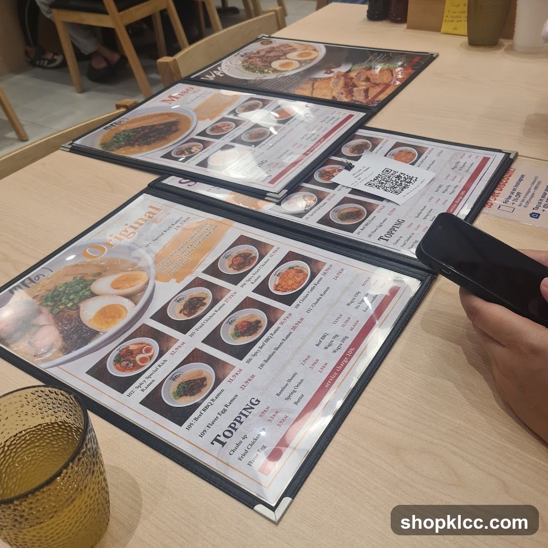 Ramen Menu