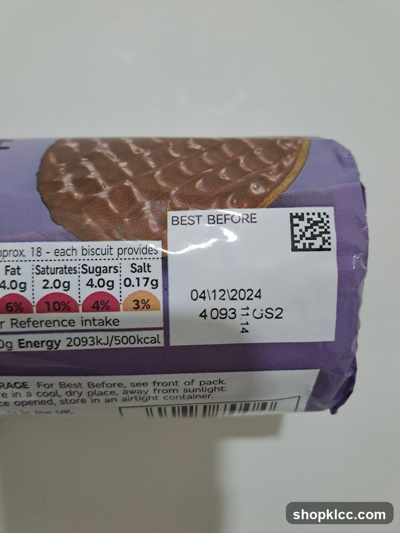 Product Packaging with Nutritional Information