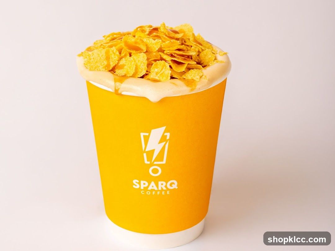Coffee Drink with Corn Flakes