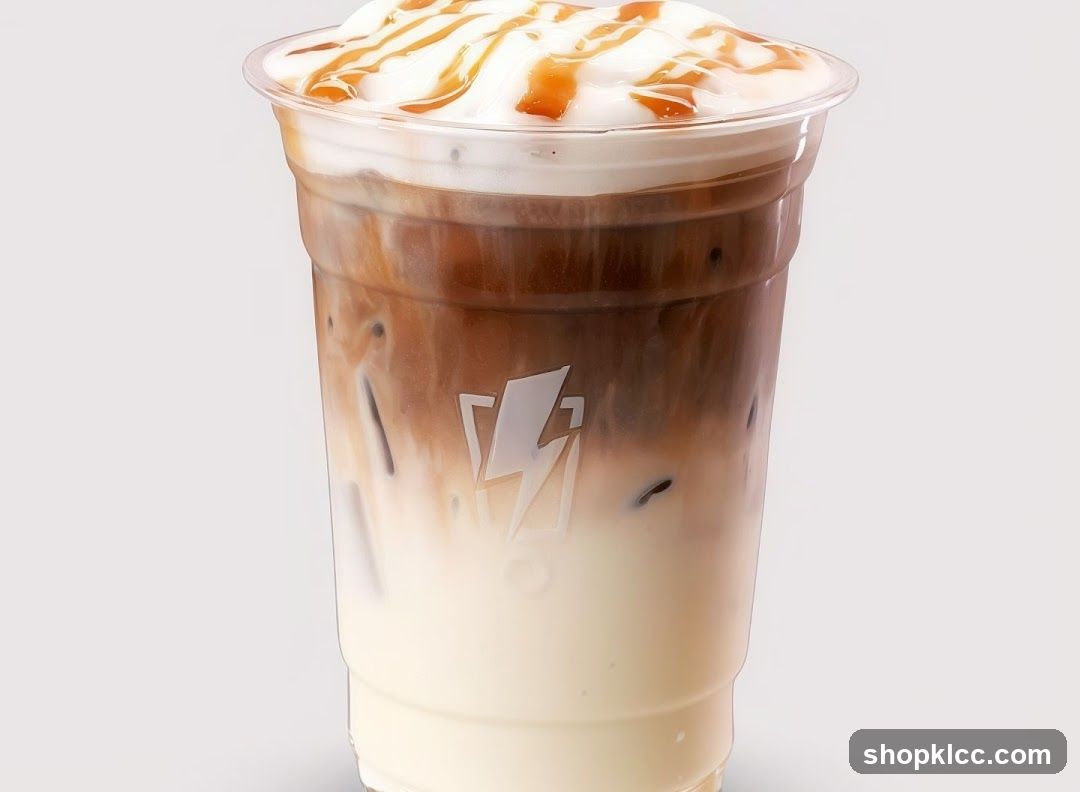 Iced Coffee with Caramel Drizzle