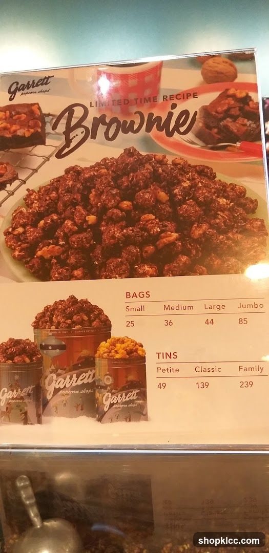 Garrett Popcorn Shops Menu