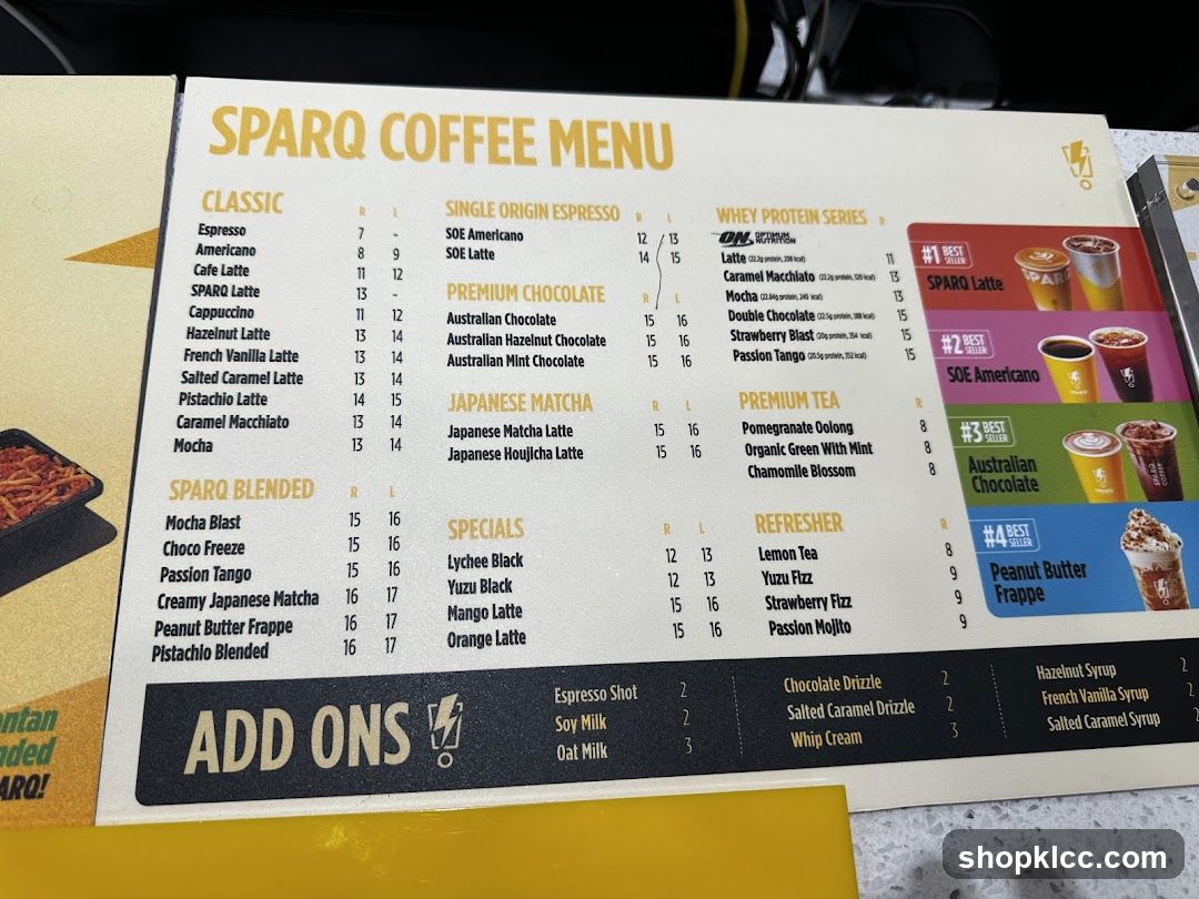 SPARQ COFFEE MENU
