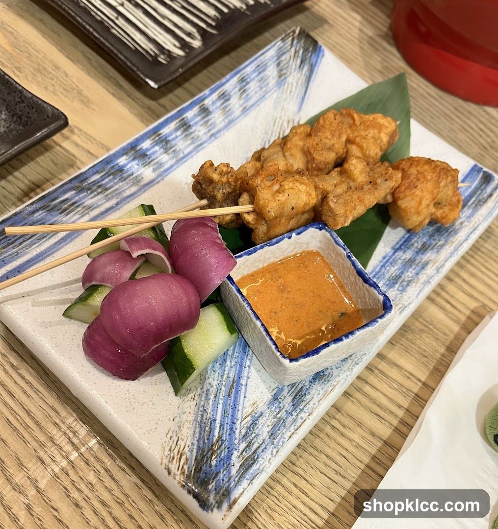 Chicken Satay with Pickles and Sauce
