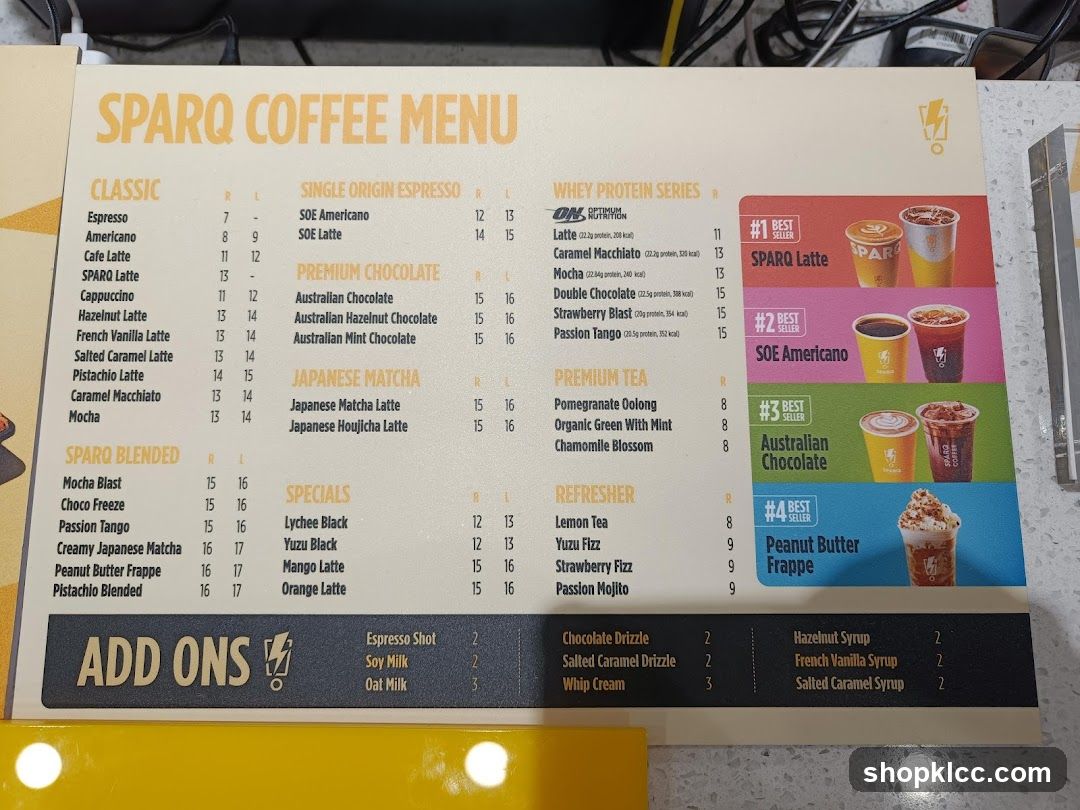 SPARQ COFFEE MENU