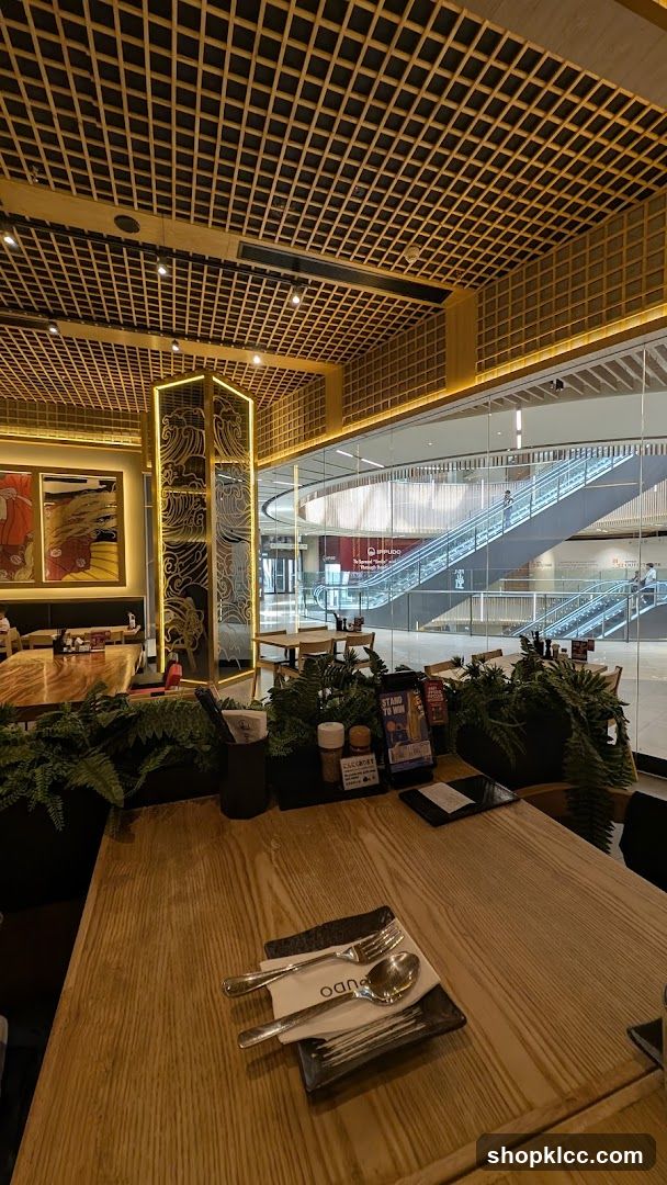 Restaurant Interior with Mall View