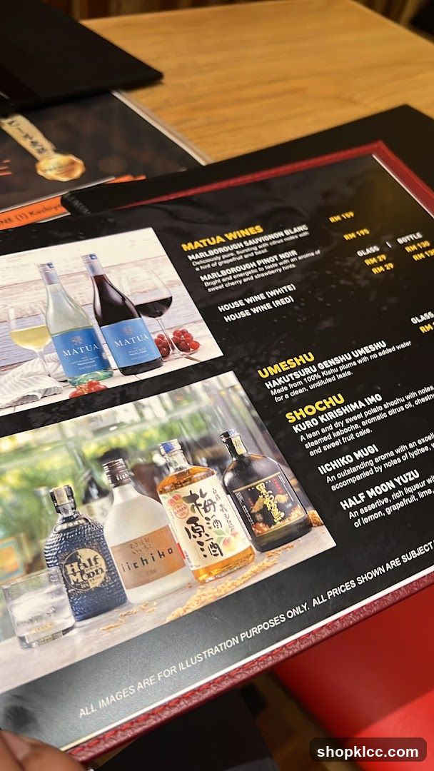 Wine and Sake Menu