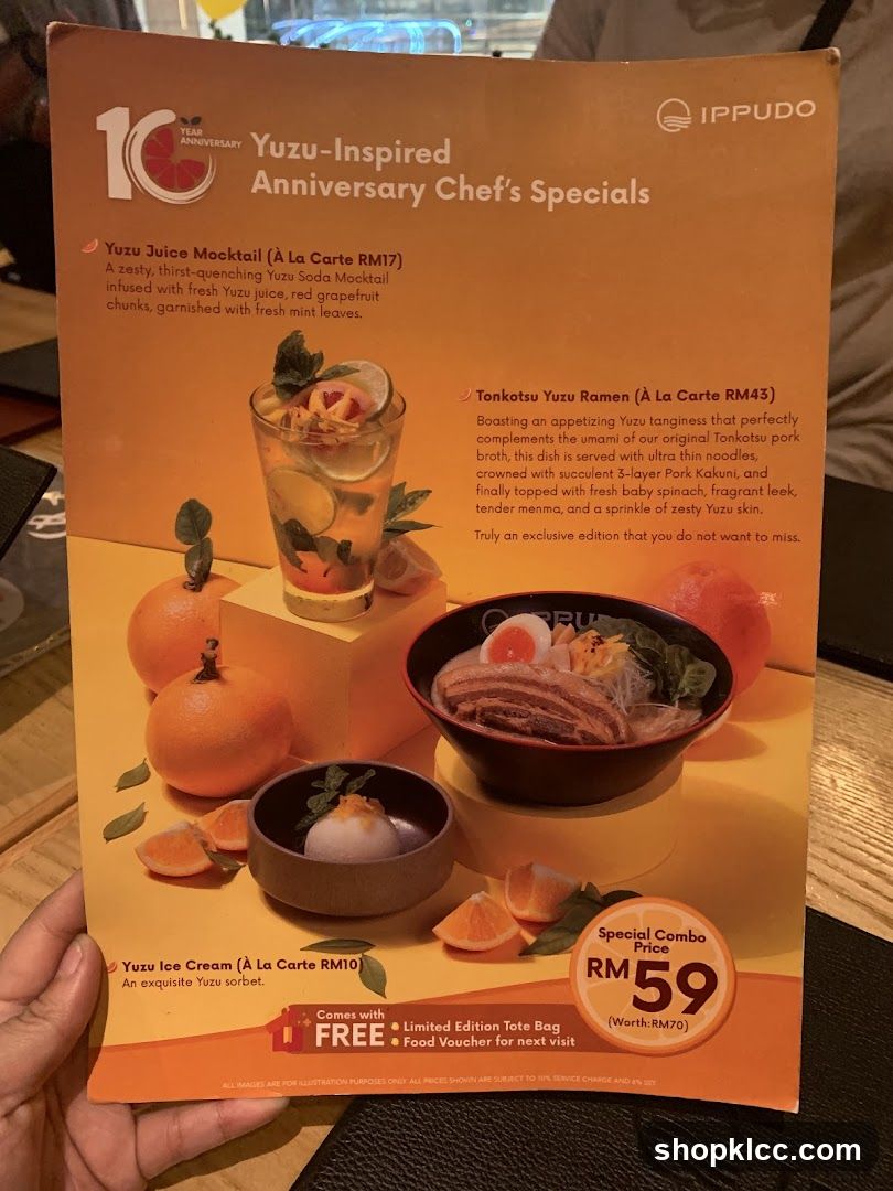 Ippudo Yuzu-Inspired Anniversary Chef's Specials Menu