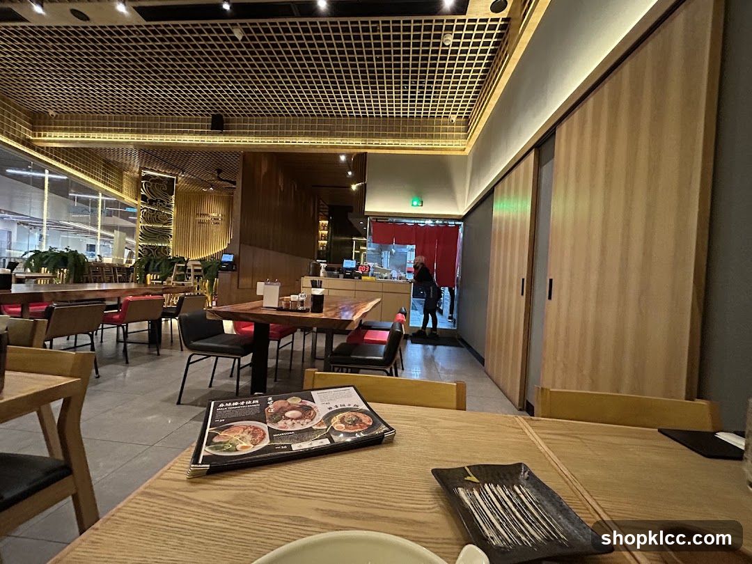 Restaurant Interior with Menu and Table Setting