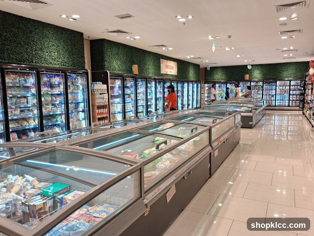 Frozen Food Section in a Supermarket