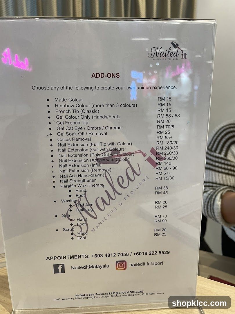 Nailed It Manicure & Pedicure Add-Ons