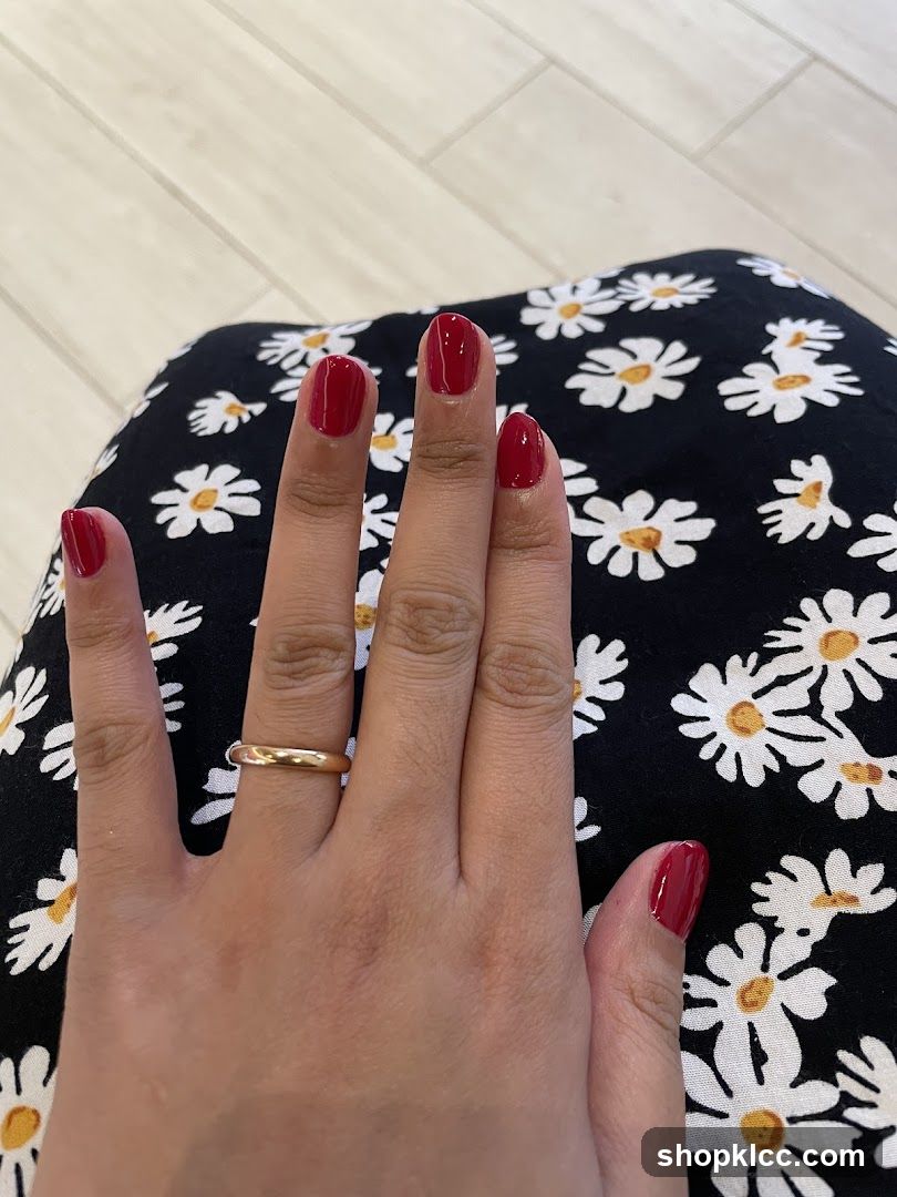 Red Nails and Daisy Skirt