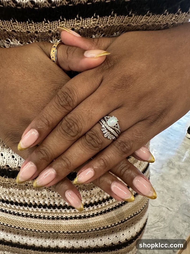 Hands with French Manicure and Rings