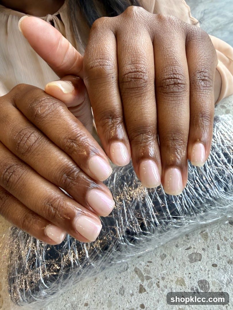Freshly manicured nails