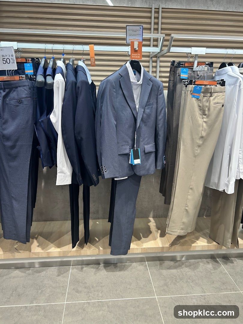 Men's Suits and Trousers Display