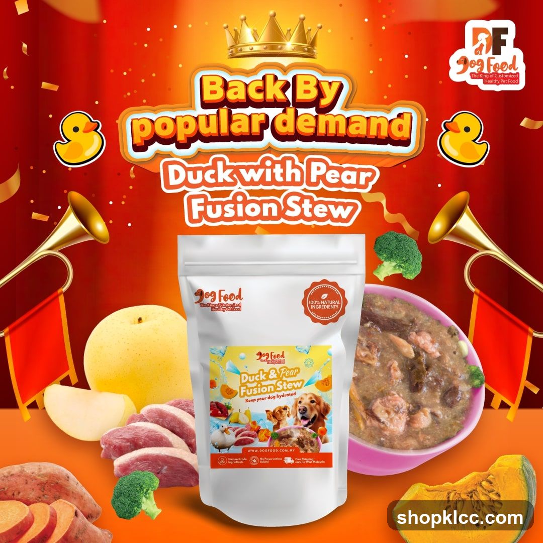 Duck with Pear Fusion Stew Pet Food Ad