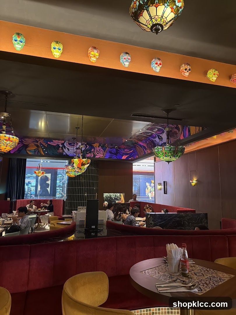 Restaurant Interior with Sugar Skull Decorations