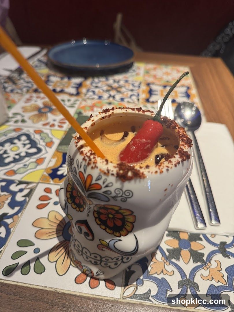 Spicy Cocktail in Skull Mug