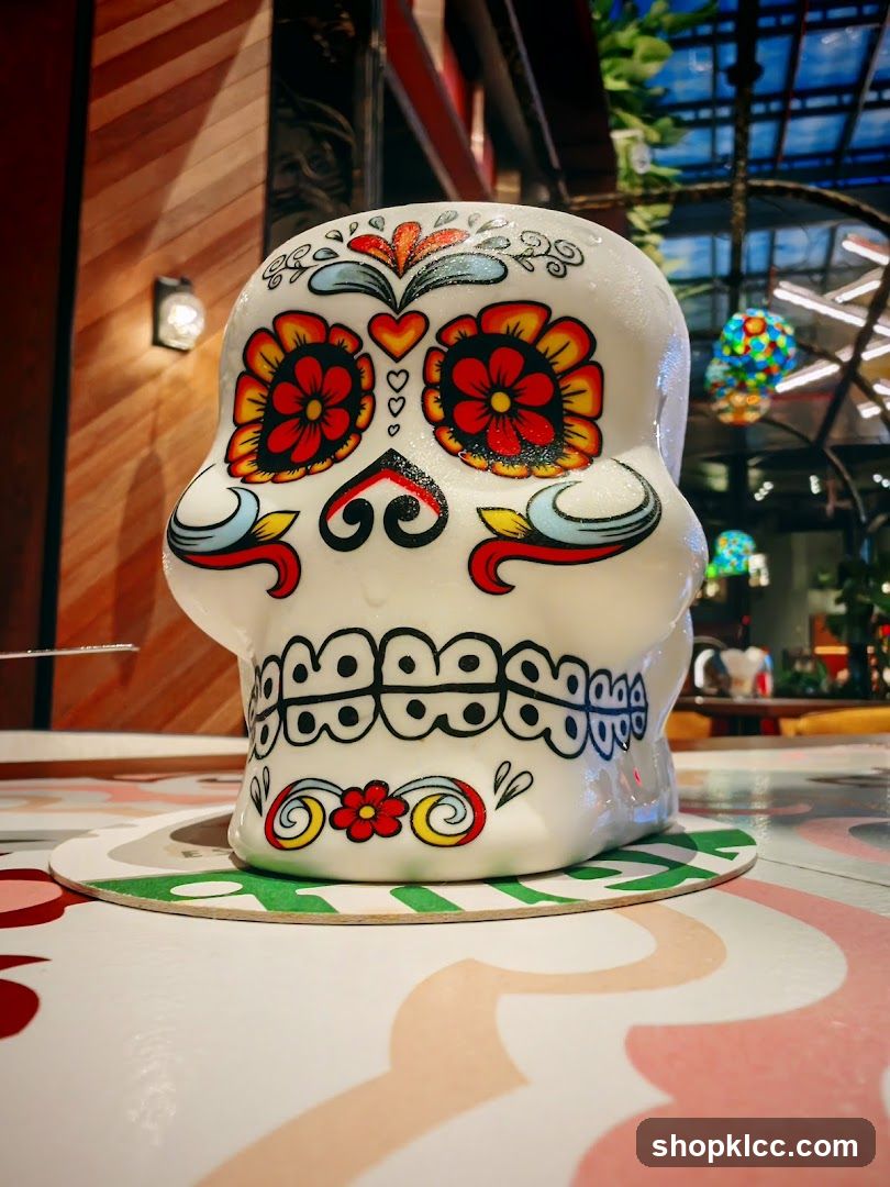 Decorated Skull on Table