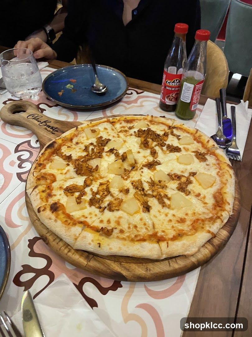 Pizza with Pineapple and Chicken