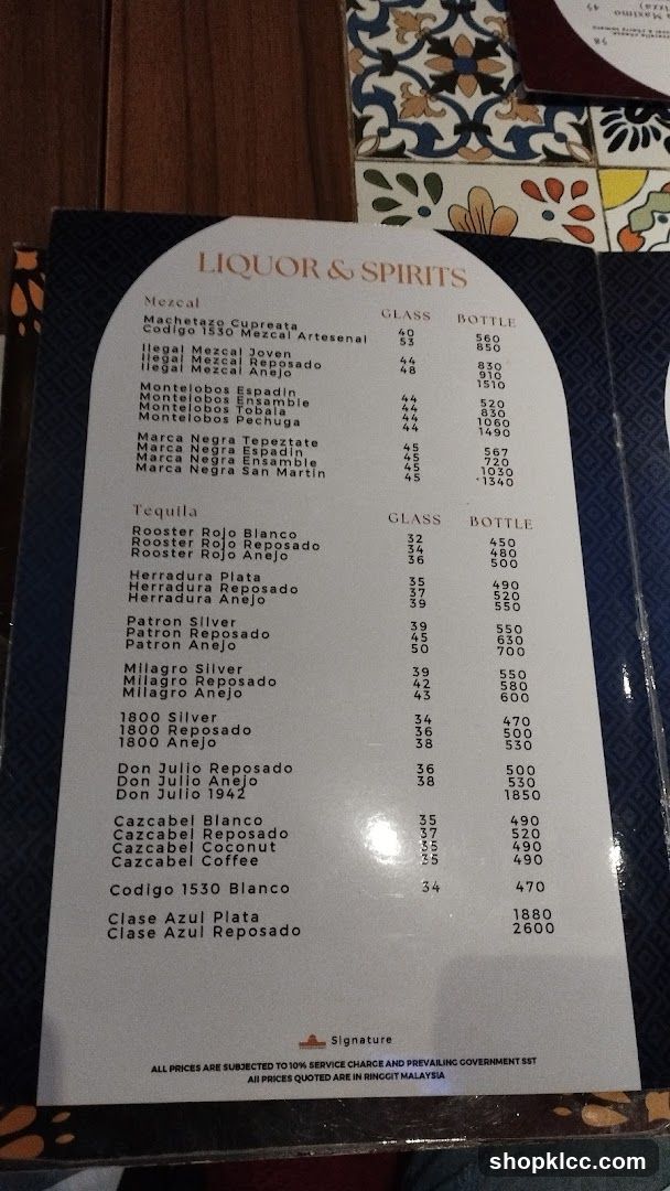 LIQUOR & SPIRITS