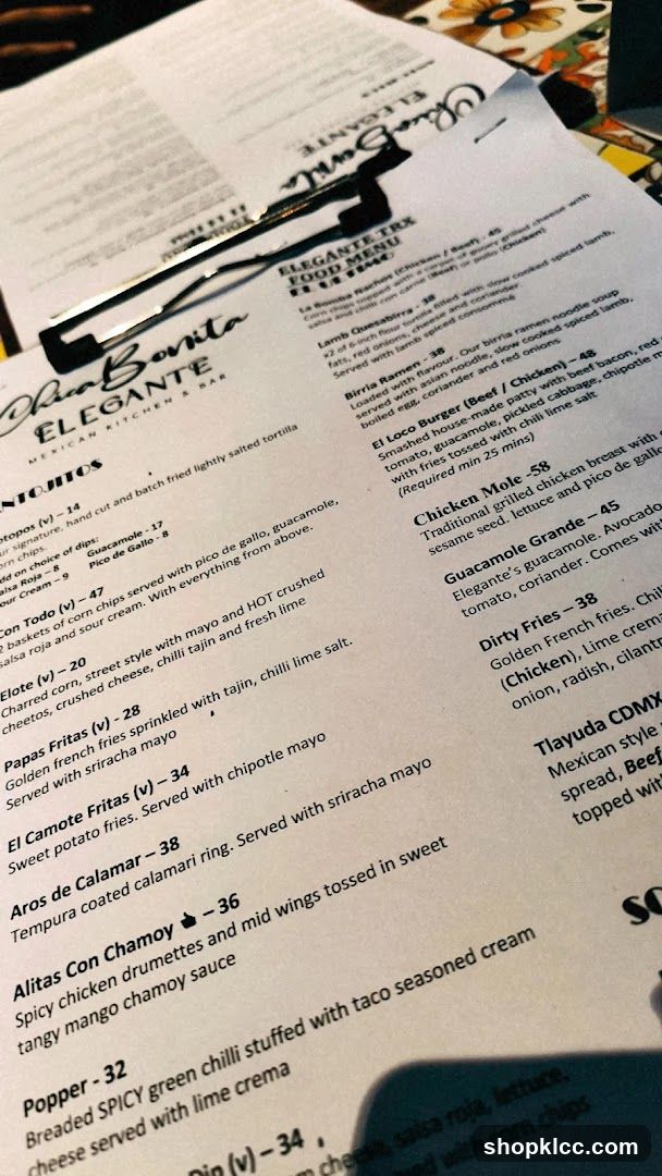 ELEGANTE TRX FOOD MENU EL ULTIMO
