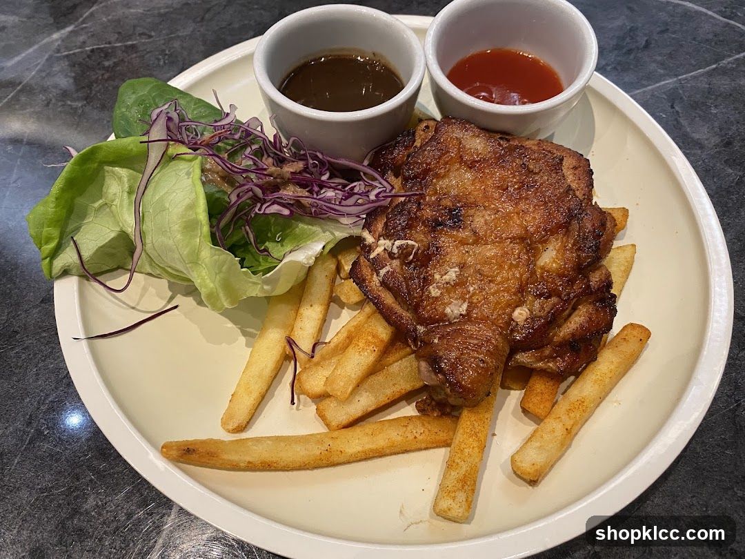 Fried Chicken with Fries and Sauces